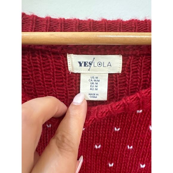 Red Reindeer Pattern Sweater - Picture 2 of 5